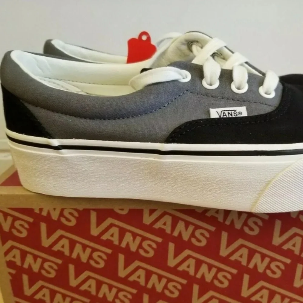 VANS  ERA PLATFORM 2 TONE BLACK/PEWTER SHOES WOMEN - Picture 8 of 16